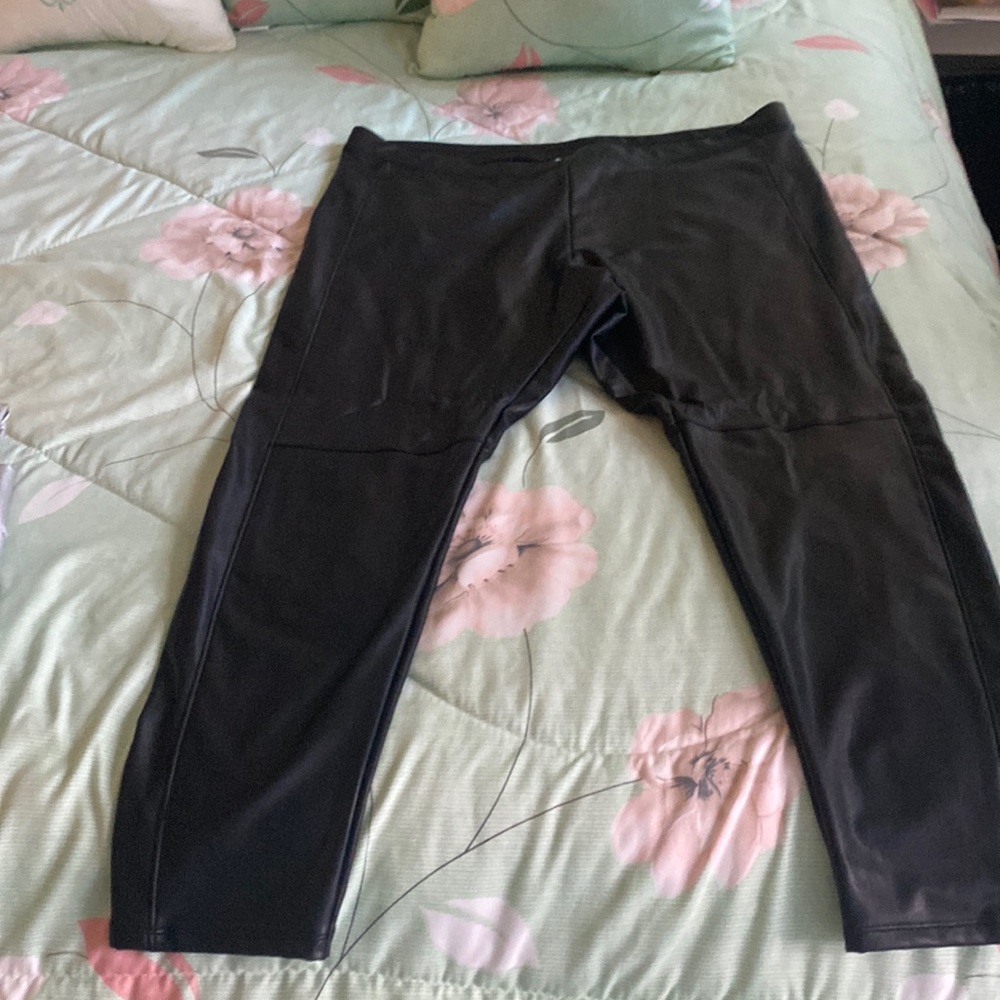 Black leather pants